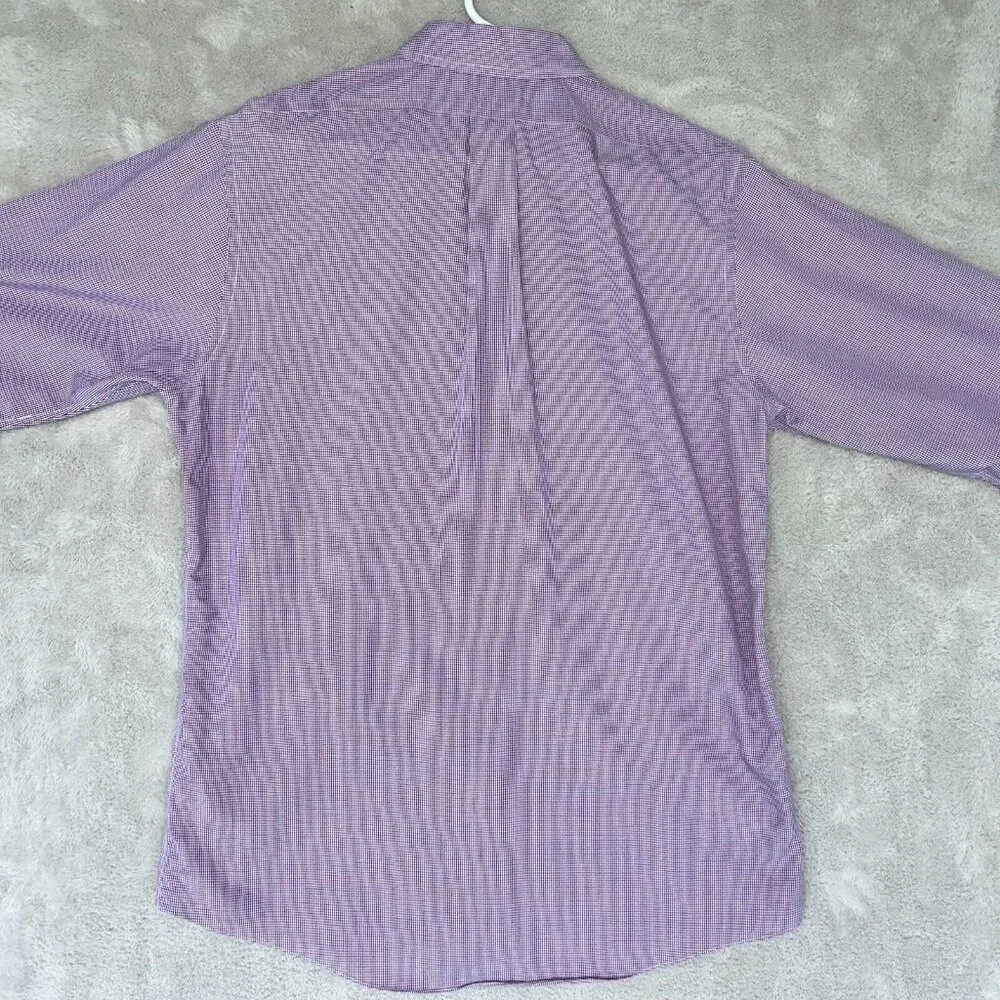 Brooks Brothers Regent Long Sleeve Button Up Dress Shirt Mens 16/34 Red White - Picture 7 of 9